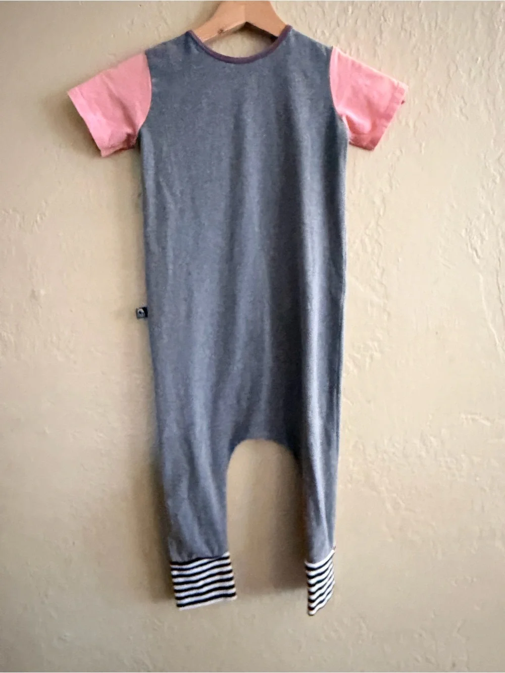 Limited Edition Gray and Pink Minnie Mouse Short-Sleeve Romper for Kids